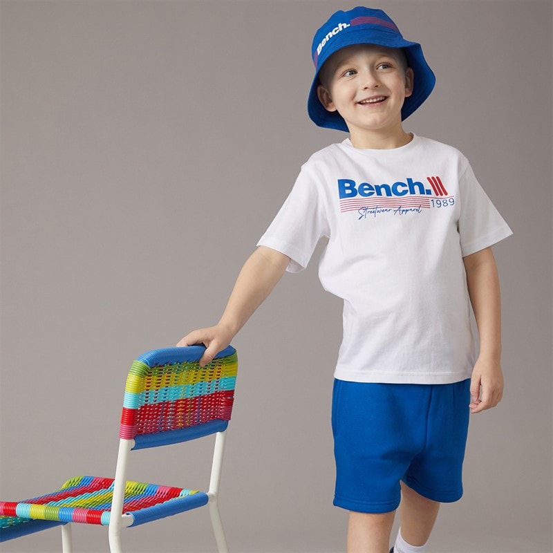 Bench Boys T-Shirt Shorts And Hat Set Blue