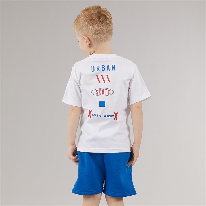 Bench Boys T-Shirt Shorts And Hat Set Blue - Image 2