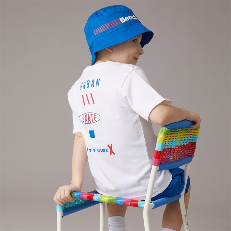 Bench Boys T-Shirt Shorts And Hat Set Blue - Image 3