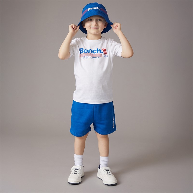 Bench Boys T-Shirt Shorts And Hat Set Blue - Image 4