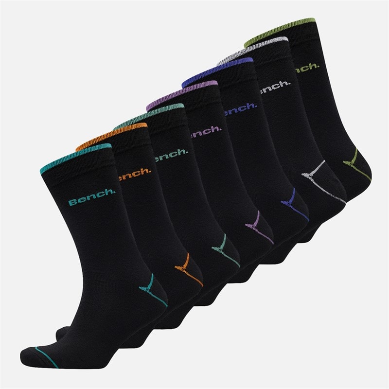 Bench Mens Gosmo Seven Pack Socks Black