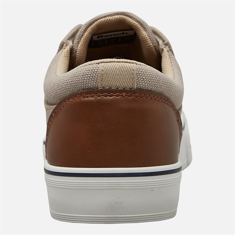 Bench Mens Donnie Canvas Trainers Sand - Image 3