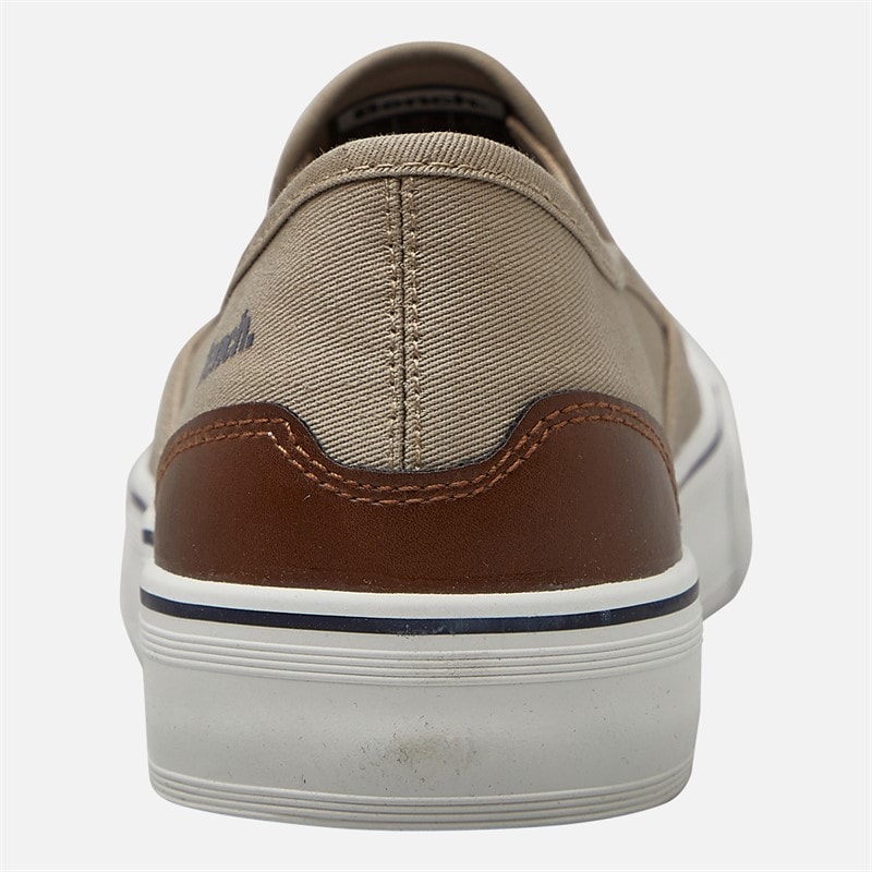 Bench Mens Dalton Slip On Canvas Trainers Sand - Image 3