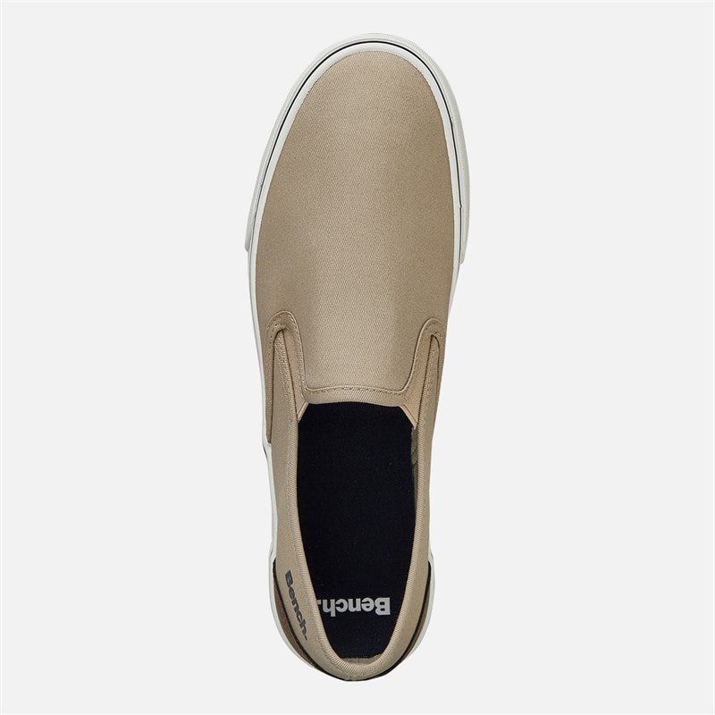 Bench Mens Dalton Slip On Canvas Trainers Sand - Image 4