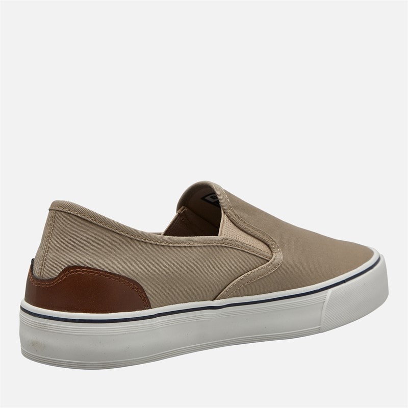 Bench Mens Dalton Slip On Canvas Trainers Sand - Image 5