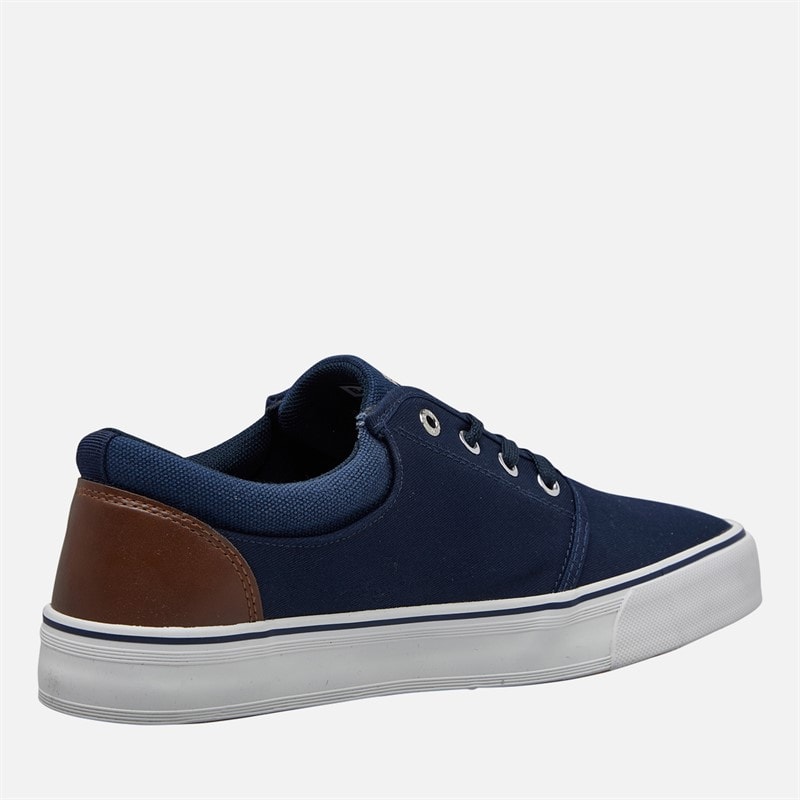 Bench Mens Donnie Canvas Trainers Navy - Image 5