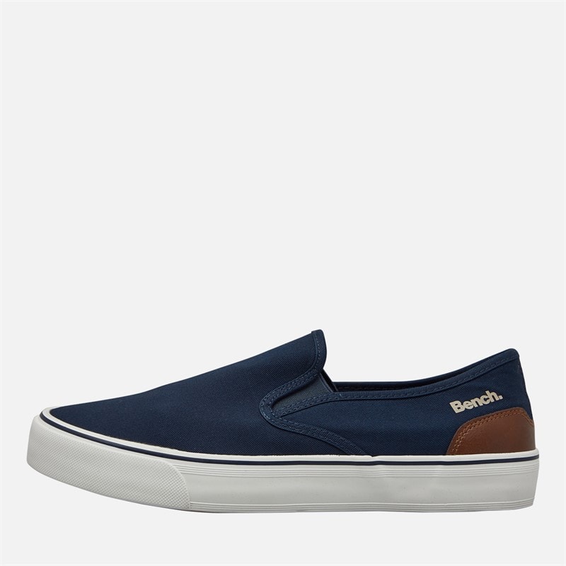 Bench Mens Dalton Slip On Canvas Trainers Navy