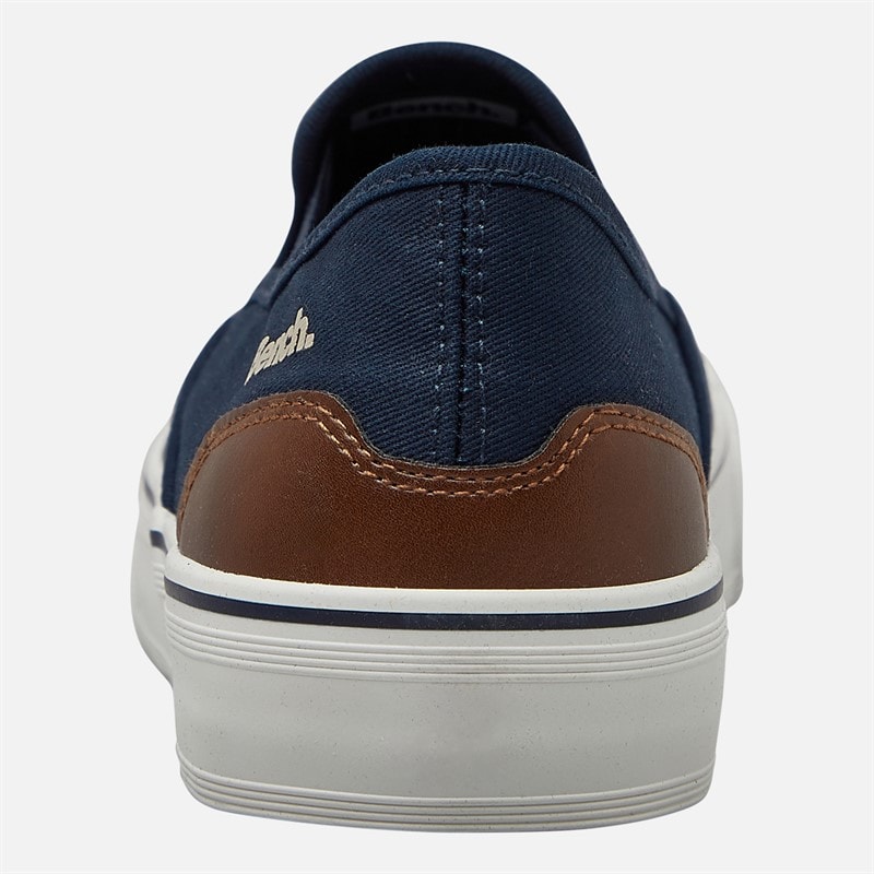 Bench Mens Dalton Slip On Canvas Trainers Navy - Image 3