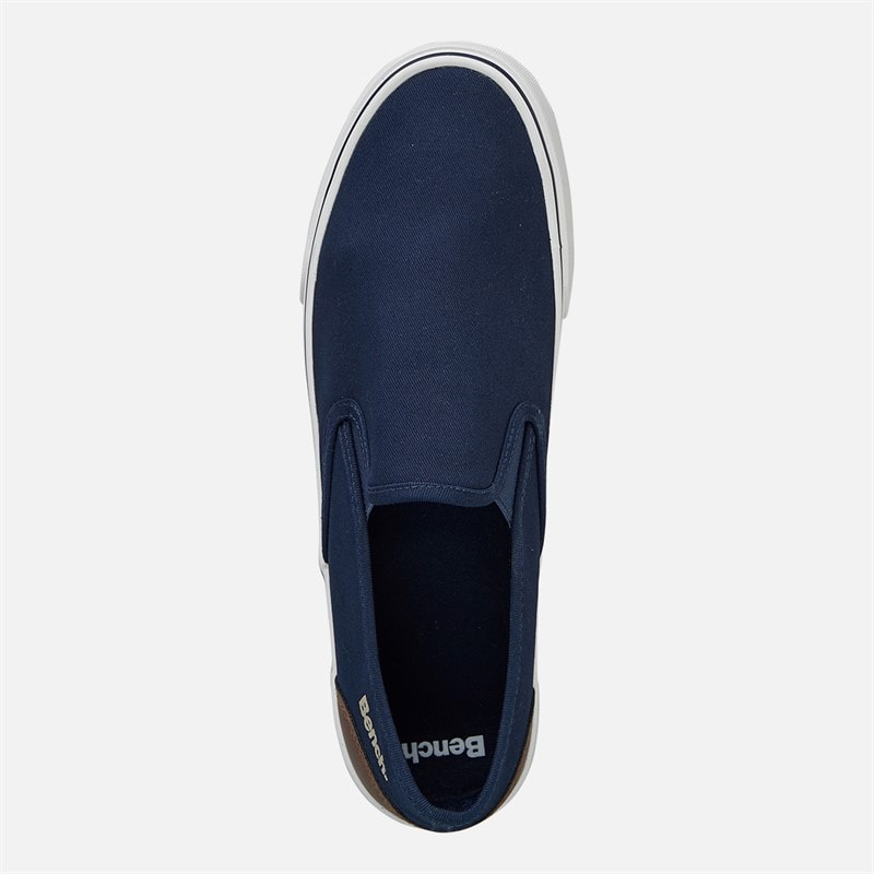 Bench Mens Dalton Slip On Canvas Trainers Navy - Image 4