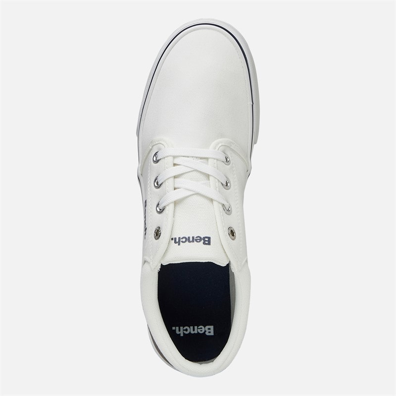 Bench Mens Donnie Canvas Trainers White - Image 4