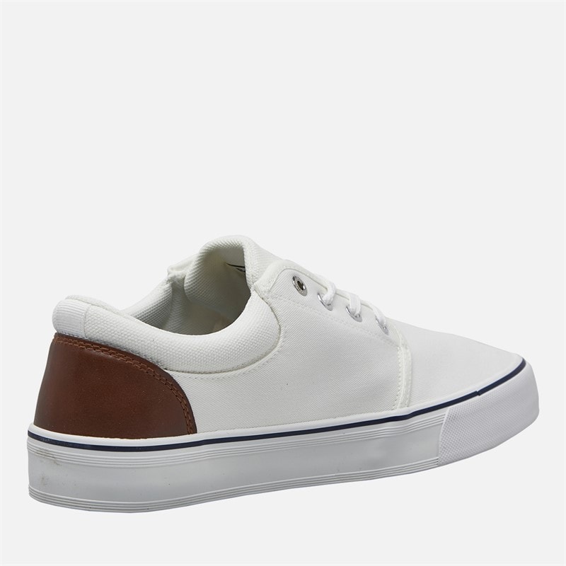 Bench Mens Donnie Canvas Trainers White - Image 5