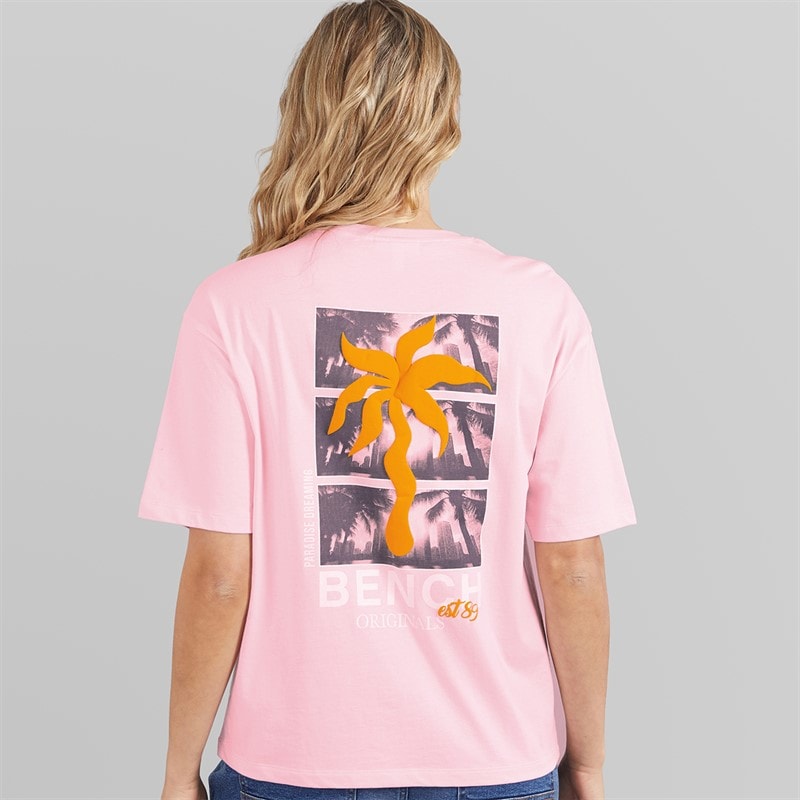 Bench Womens Lilla T-Shirt Pink - Image 3
