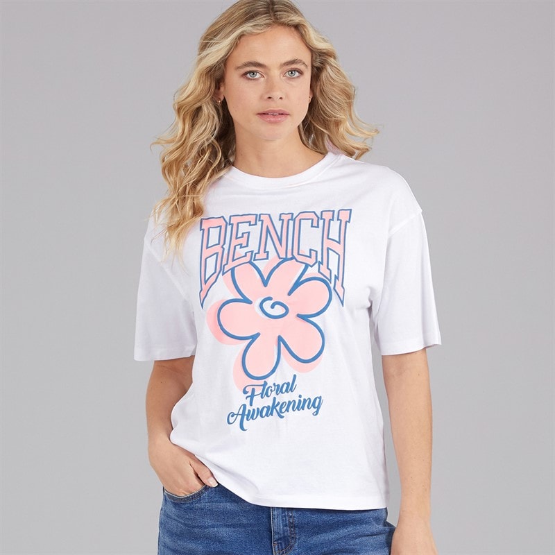 Bench Womens Lemina T-Shirt White - Image 2