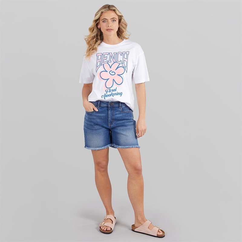 Bench Womens Lemina T-Shirt White - Image 4