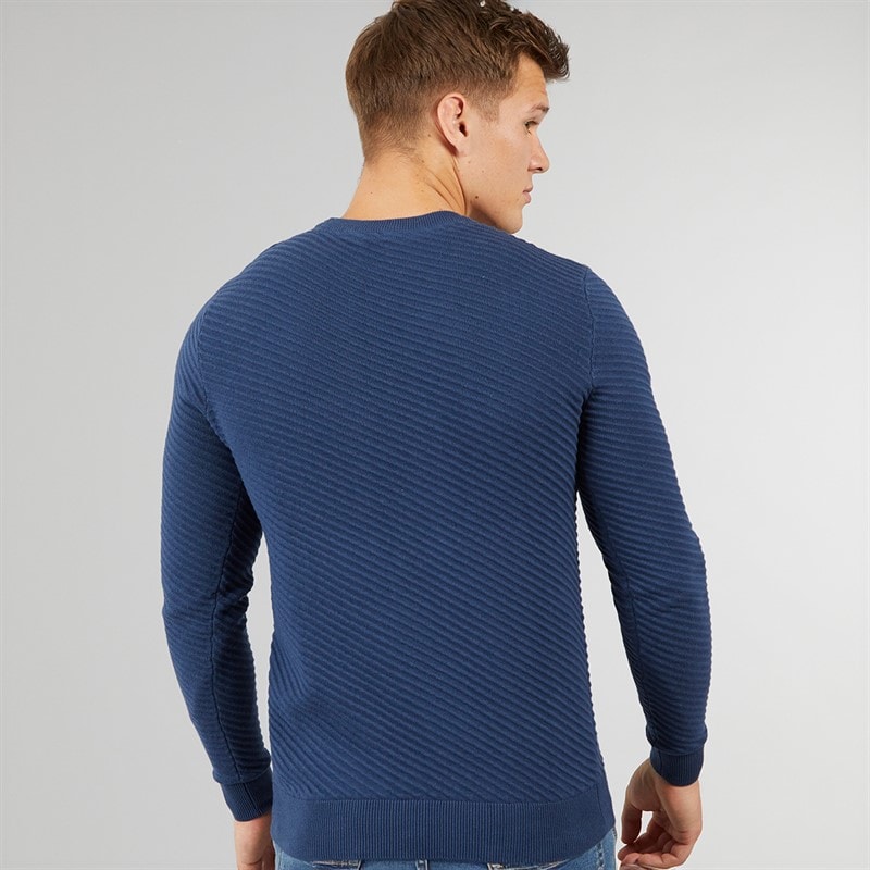Bench Mens Celto Crew Neck Jumper Navy - Image 2