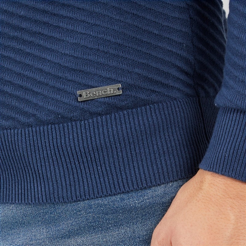 Bench Mens Celto Crew Neck Jumper Navy - Image 3