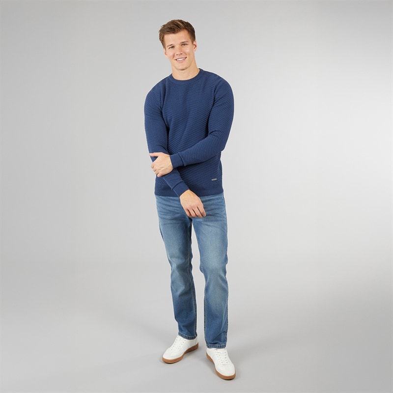 Bench Mens Celto Crew Neck Jumper Navy - Image 4