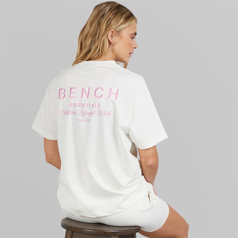 Bench Womens Tisyn T-Shirt And Shorts Set Winter White - Image 1