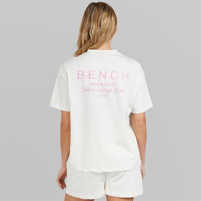 Bench Womens Tisyn T-Shirt And Shorts Set Winter White - Image 3
