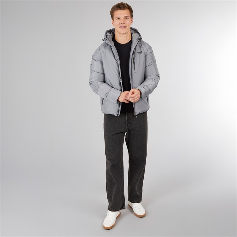Bench Mens Rafera Padded Jacket Steel Grey - Image 4