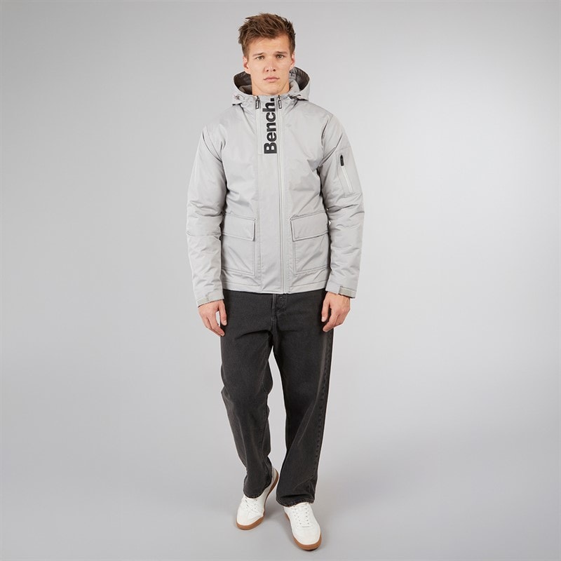 Bench Mens Valana Jacket Circular Grey - Image 4