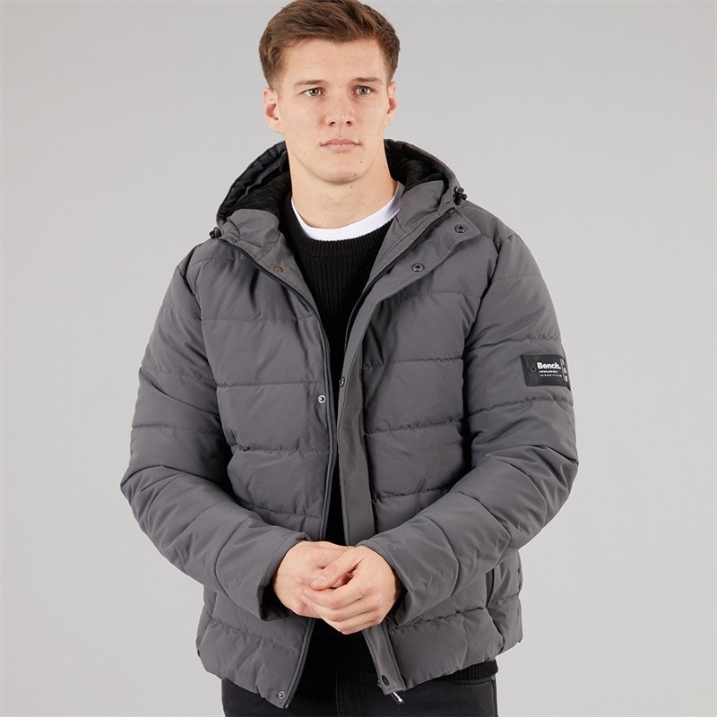 Bench Mens Voroni Padded Jacket Dark Grey - Image 1