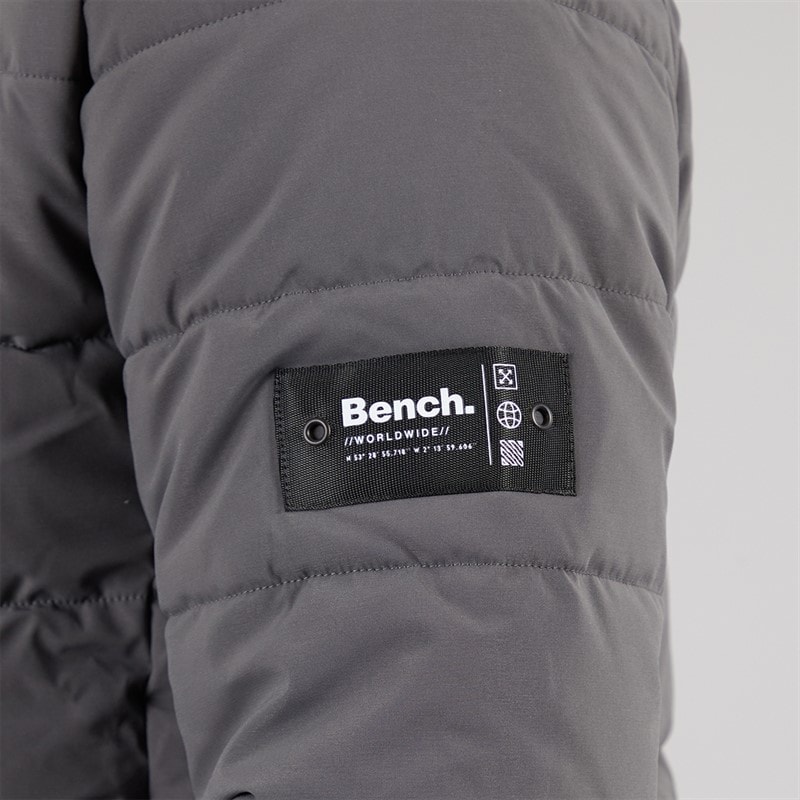 Bench Mens Voroni Padded Jacket Dark Grey - Image 3
