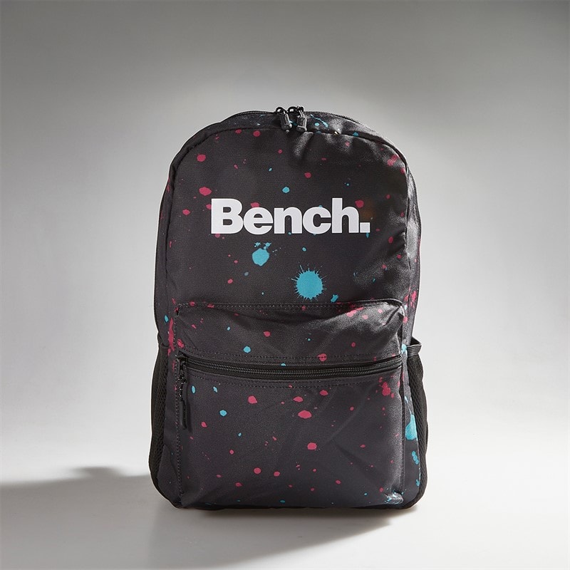 Bench Kids Backpack Black/Turquoise/Magenta Splatter - Image 2