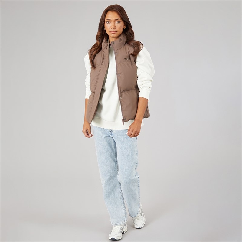 Bench Womens Kloh Puffer Gilet Light Brown - Image 4