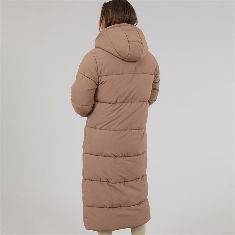Bench Womens Cinder Long Length Puffer Coat Light Brown - Image 2
