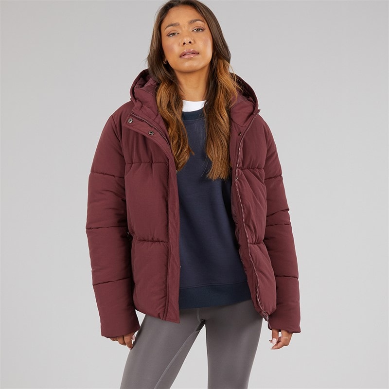 Bench Womens Alene Puffer Coat Cherry Lacquer