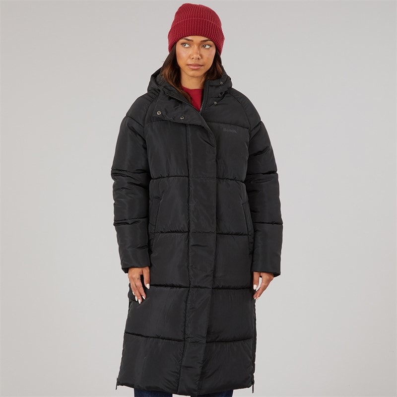 Bench Womens Affy Longline Puffer Coat Black - Image 3