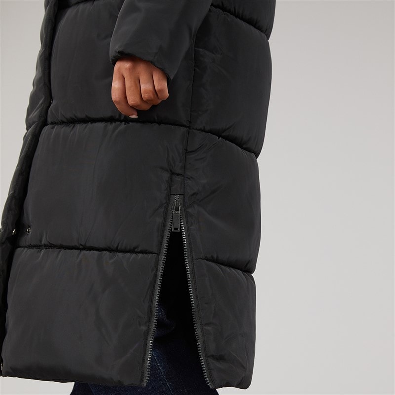 Bench Womens Affy Longline Puffer Coat Black - Image 5