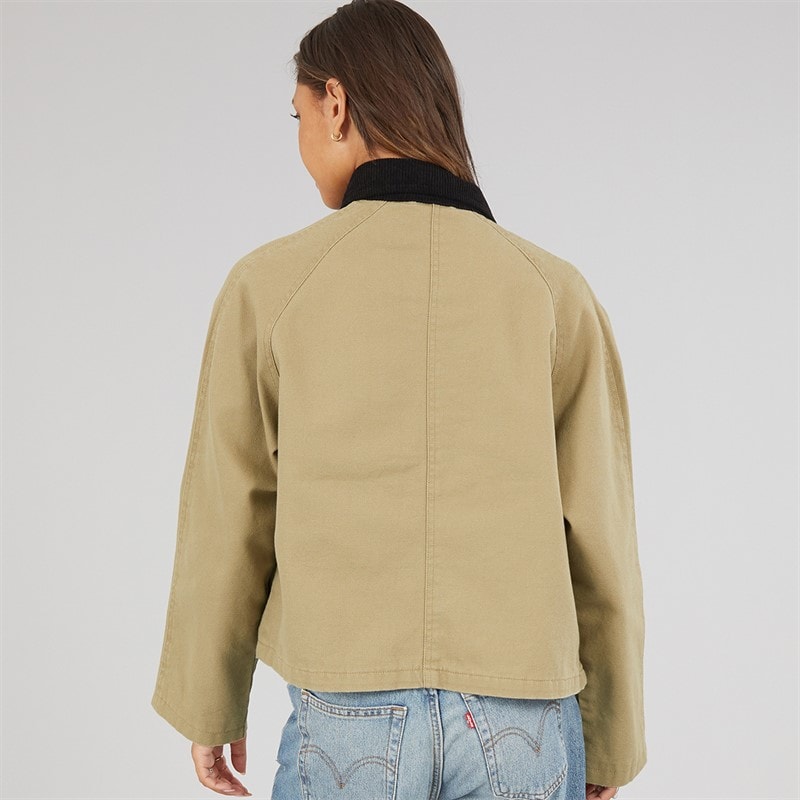 Bench Womens Tayah Cropped Length Utility Coat Beige - Image 2