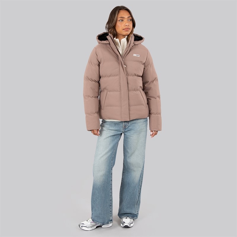 Bench Womens Atha Short Puffer Jacket Light Brown - Image 4