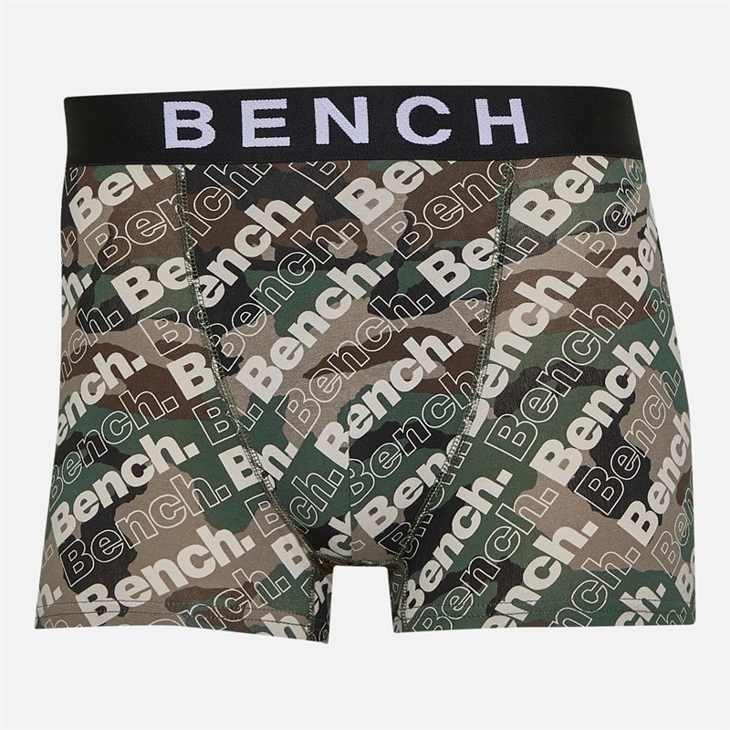 Bench Mens Seven Pack Jacquard Waistband Boxers Camo Aop/Charcoal Marl/Khaki/Camo Aop/Steel Grey/Ground Coffee/Black - Image 2