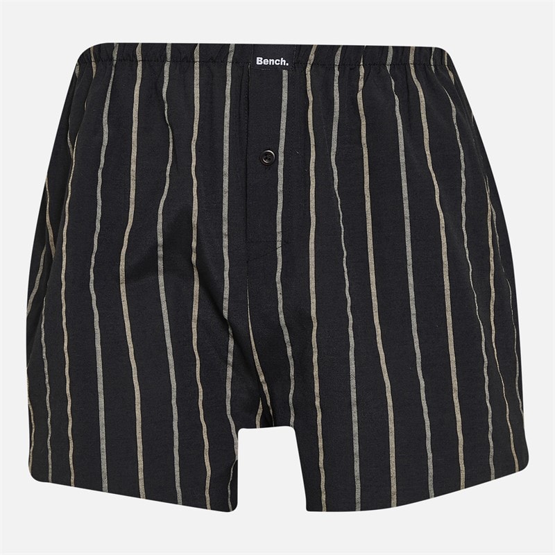 Bench Mens Five Pack Boxers Black Check/Black/Black Stripe/Black/Black Check - Image 2