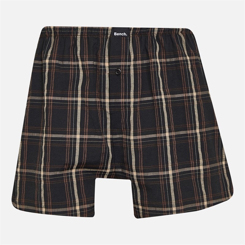 Bench Mens Five Pack Boxers Black Check/Black/Black Stripe/Black/Black Check - Image 3