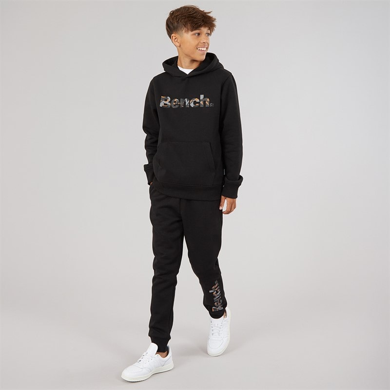 Bench Boys Byster Hoodie And Joggers Tracksuit Black - Image 4