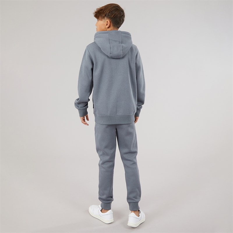 Bench Boys Byster Hoodie And Joggers Tracksuit Steel Grey - Image 2