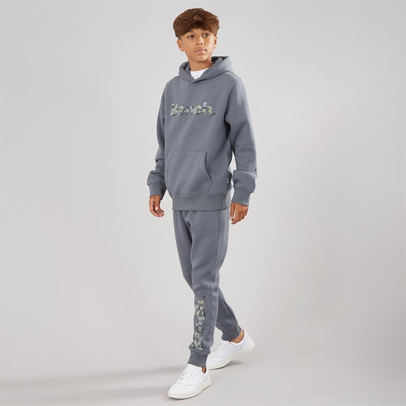 Bench Boys Byster Hoodie And Joggers Tracksuit Steel Grey - Image 4