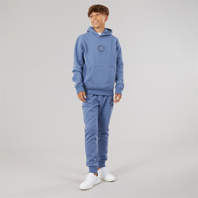 Bench Boys Ipolter Hoodie And Joggers Tracksuit Mid Blue - Image 2