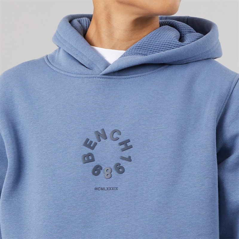 Bench Boys Ipolter Hoodie And Joggers Tracksuit Mid Blue - Image 5