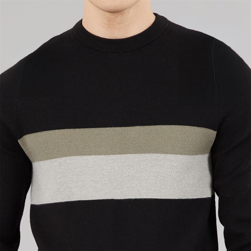 Bench Mens Brayco Knit Jumper Black - Image 3