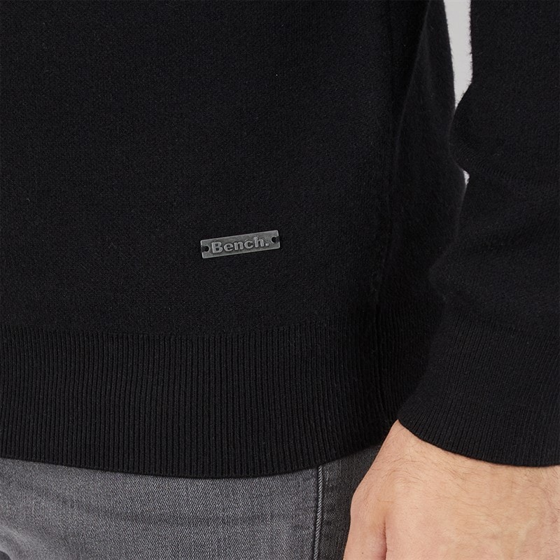 Bench Mens Brayco Knit Jumper Black - Image 5