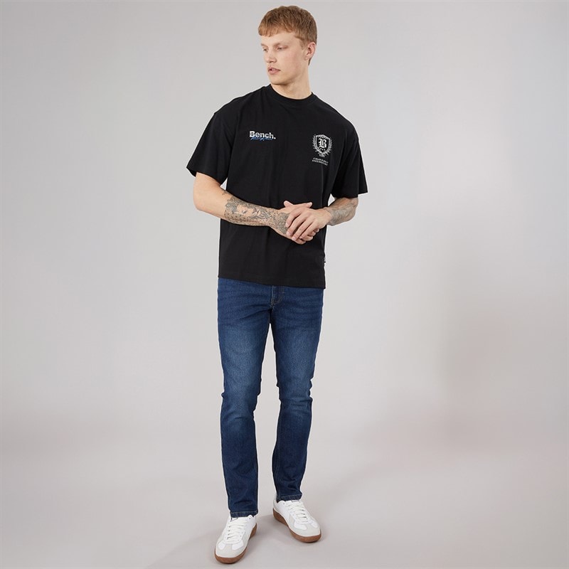 Bench Mens Bastio Oversized T-Shirt Black - Image 4