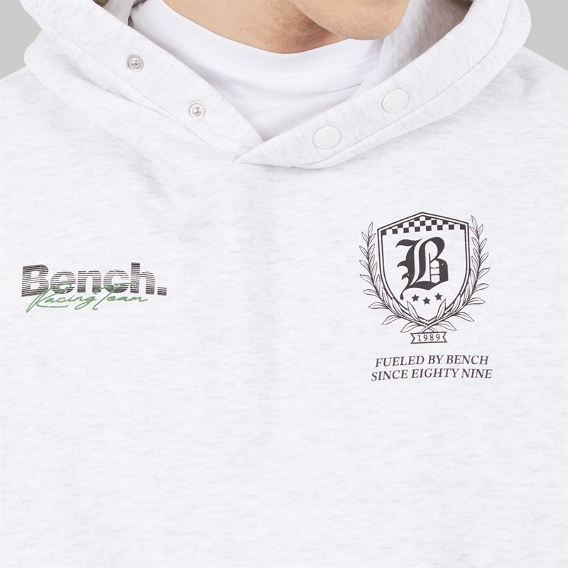 Bench Mens Buxian Oversized Hoodie Light Grey Marl Lt Grey Marl - Image 5