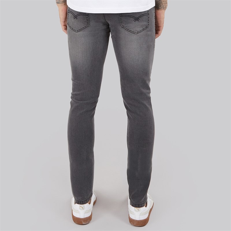 Bench Mens Sivada Skinny Jeans Mid Grey - Image 2