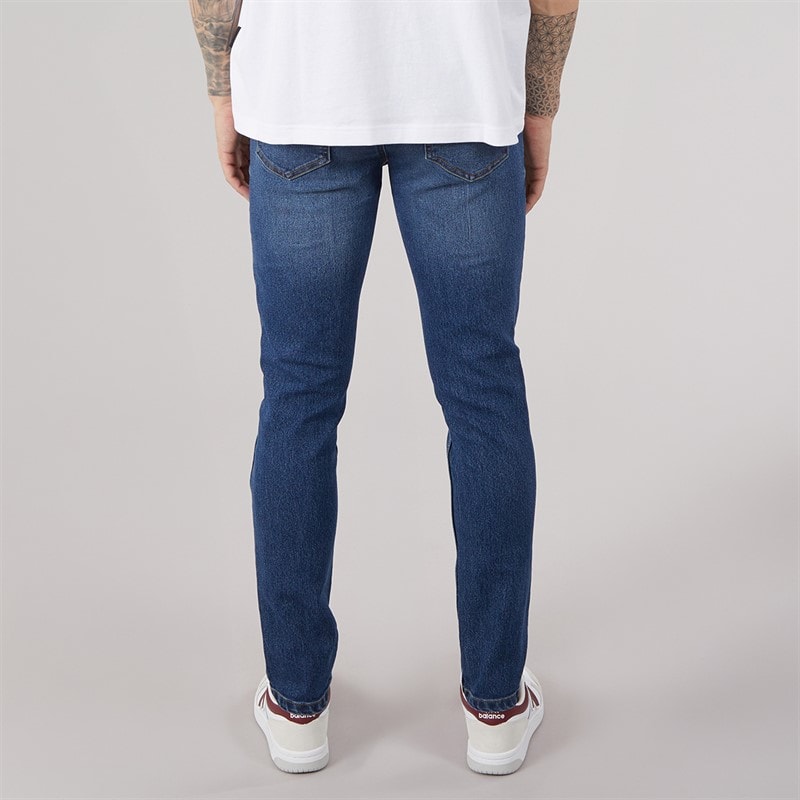 Bench Mens Sivada Skinny Jeans Mid Blue Wash - Image 2