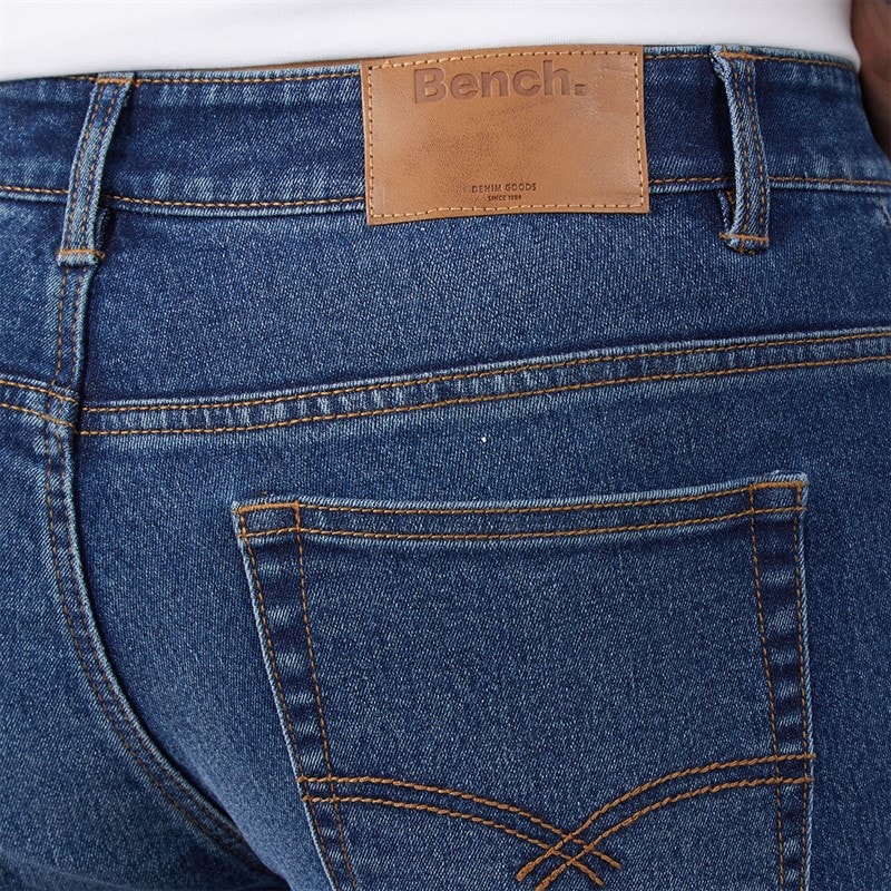 Bench Mens Sivada Skinny Jeans Mid Blue Wash - Image 3